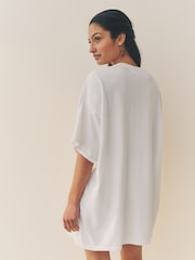 White Bridal 100% Cotton Oversized Nightie - Image 4 of 5