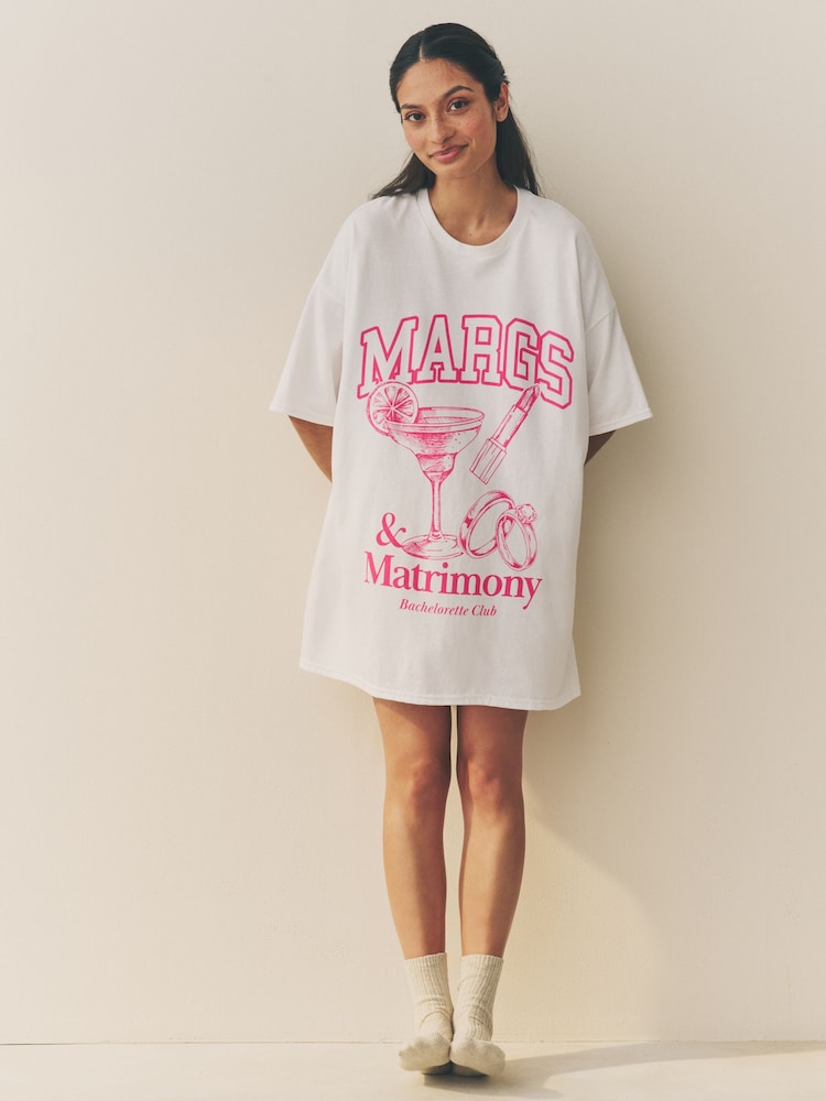 White Bridal 100% Cotton Oversized Nightie - Image 5 of 5