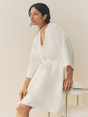Ivory Bridal Satin Robe - Image 1 of 9