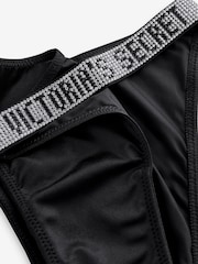 Victoria's Secret Black Brazilian Shine Strap Knickers - Image 2 of 3