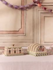Cath Kidston White Christmas Dolls House Toast Rack and Butter Dish Set - Image 1 of 6