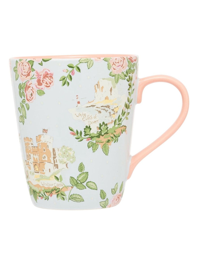 Cath Kidston Set of 4 Blue English Rose Stanley Mugs - Image 1 of 3
