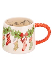 Cath Kidston Red Christmas Eve Mini Billie Mug and Plate Set - Image 2 of 3
