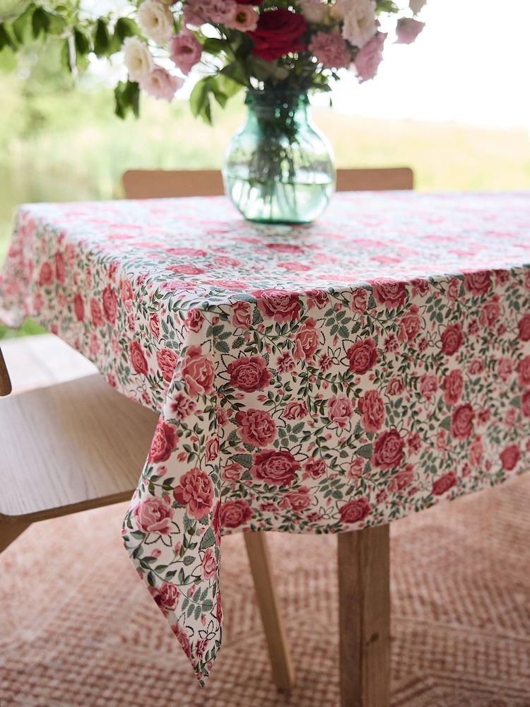 Cath Kidston Red Dolly Rose Table Cloth - Image 1 of 2