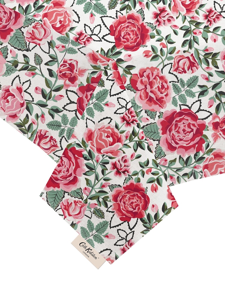 Cath Kidston Red Dolly Rose Table Cloth - Image 2 of 2 Cath Kidston Red Dolly Rose Table Cloth - Image 2 of 2