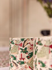 Cath Kidston Set of 4 Green Christmas Ditsy Shorties Mugs - Image 2 of 5