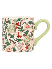 Cath Kidston Set of 4 Green Christmas Ditsy Shorties Mugs - Image 4 of 5