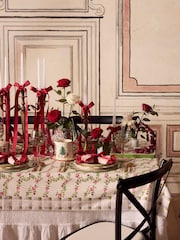 Cath Kidston White Dolly Rose Check 100% Cotton Tablecloth - Image 1 of 2