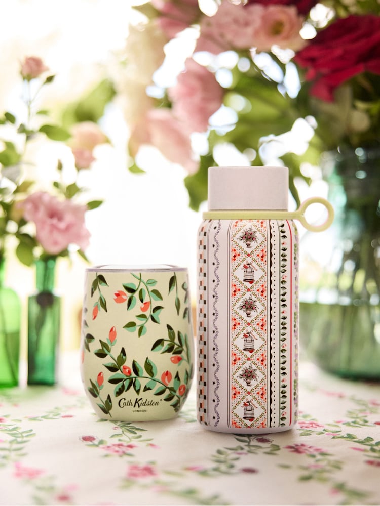 Cath Kidston Stainless Steel Bottle and Travel Mug Set - Image 1 of 5