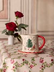 Cath Kidston White Star Gravy Jug and Saucer Set - Image 1 of 5