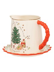 Cath Kidston White Star Gravy Jug and Saucer Set - Image 5 of 5