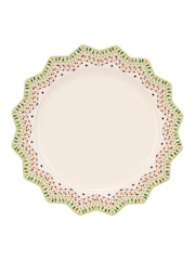 Cath Kidston Set of 4 White Star Dinner Plates - Image 3 of 4