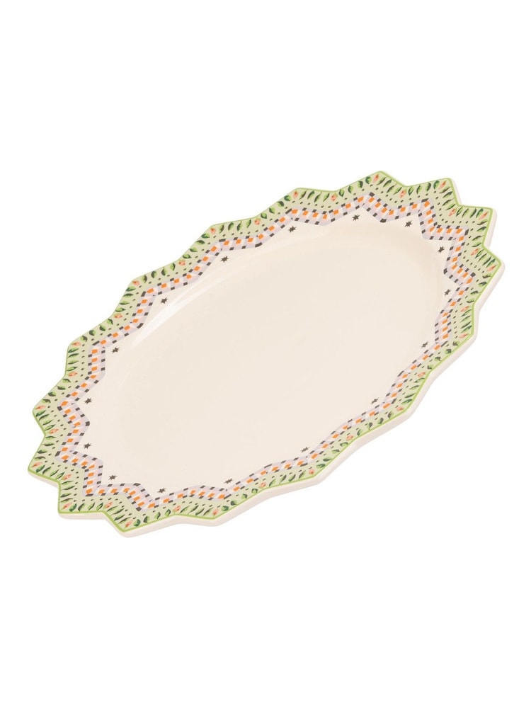 Cath Kidston Set of 4 White Star Dinner Plates - Image 4 of 4