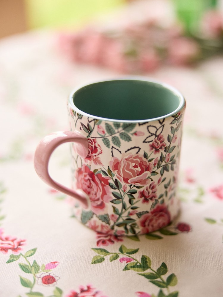 Cath Kidston Set of 4 White Dolly Rose Mugs - Image 2 of 4