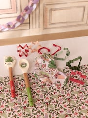 Cath Kidston Green Christmas Baking Utensil and Cookie Cutter Set - Image 1 of 6