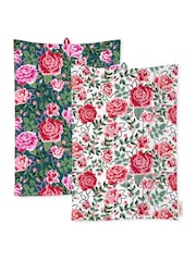 Cath Kidston Red Dolly Rose Kitchen 100% Cotton Textiles Set - Image 3 of 3