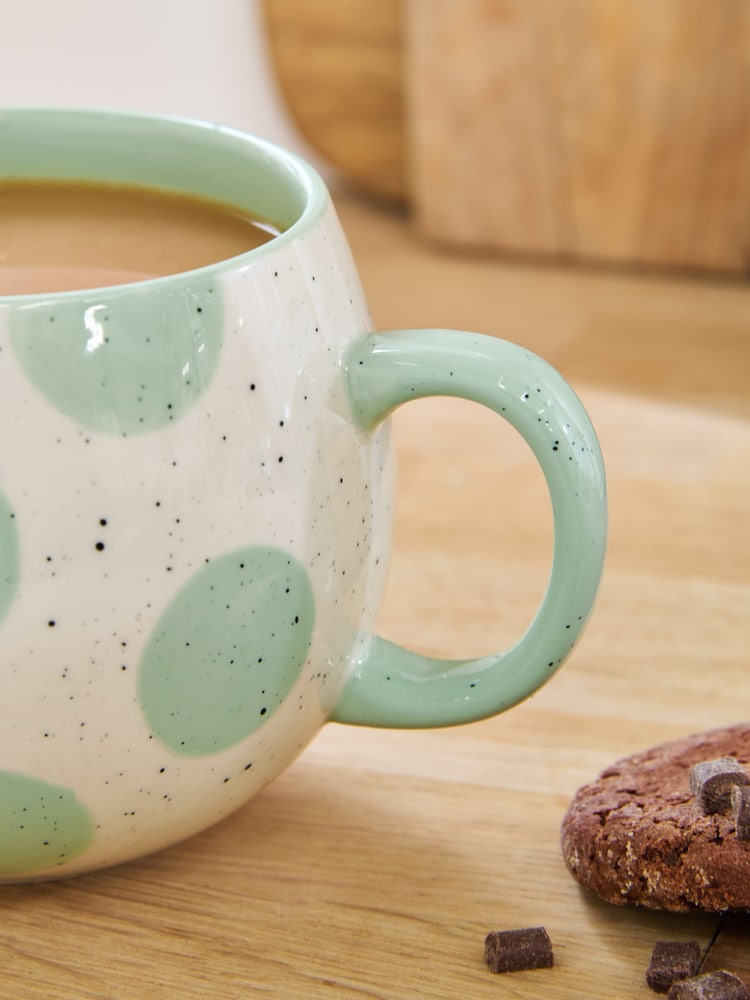 Sage Green Speckle Spot Mug - Image 2 of 3
