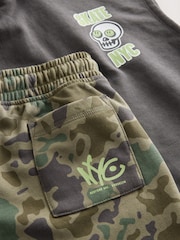Camouflage Sleeveless Hoodie And Short Graphic Set (3-16yrs) - Image 9 of 10
