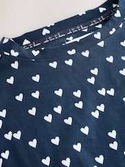 Navy Heart - 100% Kurzarm-Pyjama aus Baumwolle - Bild 3 von 7