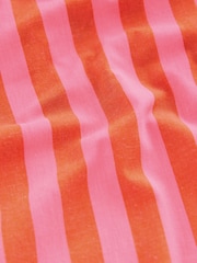 Fluro Pink Stripe Cotton Blend Short Sleeve Pyjamas - Image 9 of 10