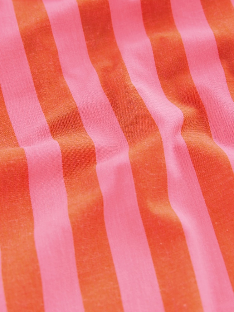 Fluro Pink Stripe Cotton Blend Short Sleeve Pyjamas - Image 9 of 10