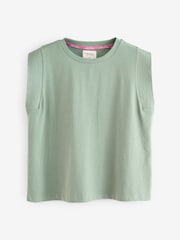 Sage Green Floral 100% Cotton Cap Sleeve Pyjamas - Image 7 of 10