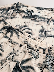 Negro/Blanco - Pijama de manga corta de algodón 100% - Imagen 7 de 8