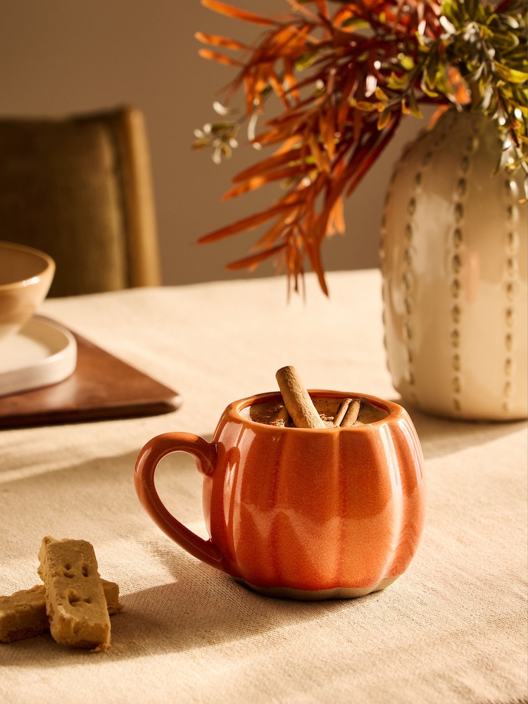 Orange Pumpkin Shaped Mug - Image 1 of 3