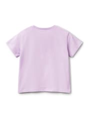 Benetton Girls Purple 100% Cotton Ballerina Print T-Shirt - Image 2 of 3