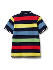 modra - Benetton oblačila Pique črtast; progast 100% Cotton polo majice - Slika 2 iz 3