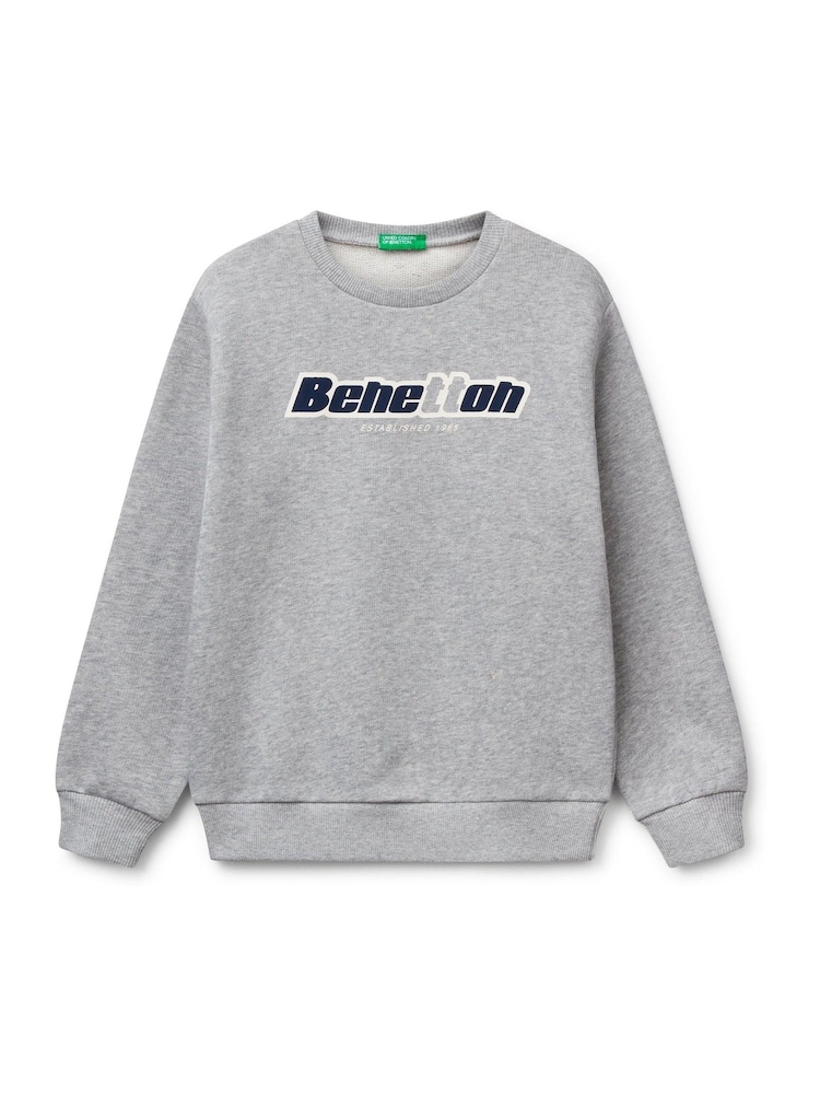 Boys Logo 100% Cotton Sweatshirt Benetton - Image 1 of 3
