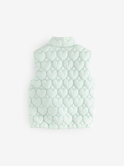 Benetton Girls Blue Heart Quilted Gilet - Imagen 2 de 4