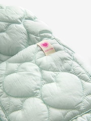 Benetton Girls Blue Heart Quilted Gilet - Imagen 4 de 4