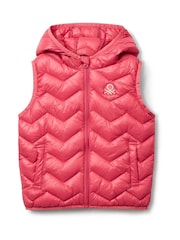Benetton Girls Pink Padded Gilet - Image 1 of 3