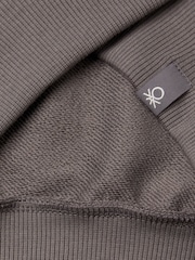 Benetton Grey Printed Graphic Print 100% Cotton Sweatshirt - صورة 3 من 3