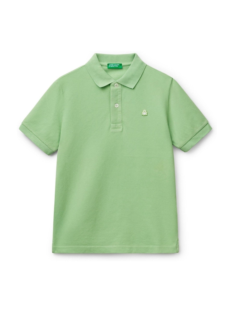 Benetton Boys Pique 100% Cotton Polo Shirt - Image 1 of 3