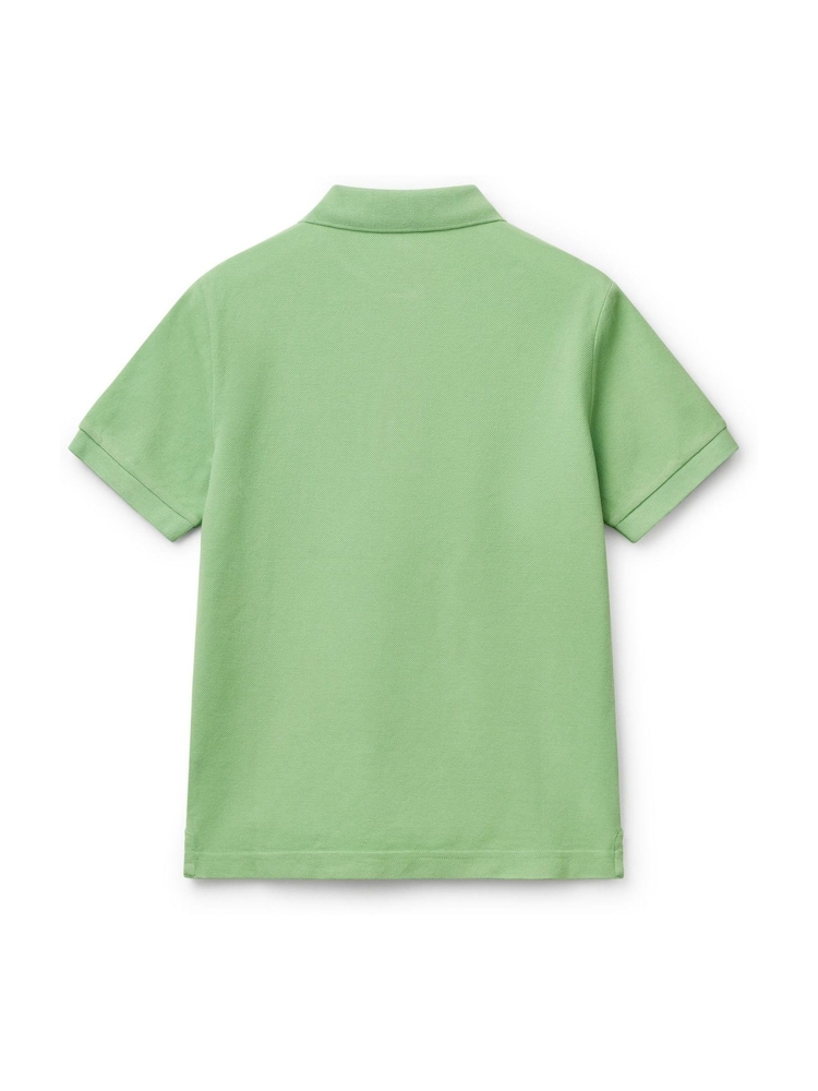 Benetton Boys Pique 100% Cotton Polo Shirt - Image 2 of 3