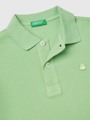 Benetton Boys Pique 100% Cotton Polo Shirt - Image 3 of 3