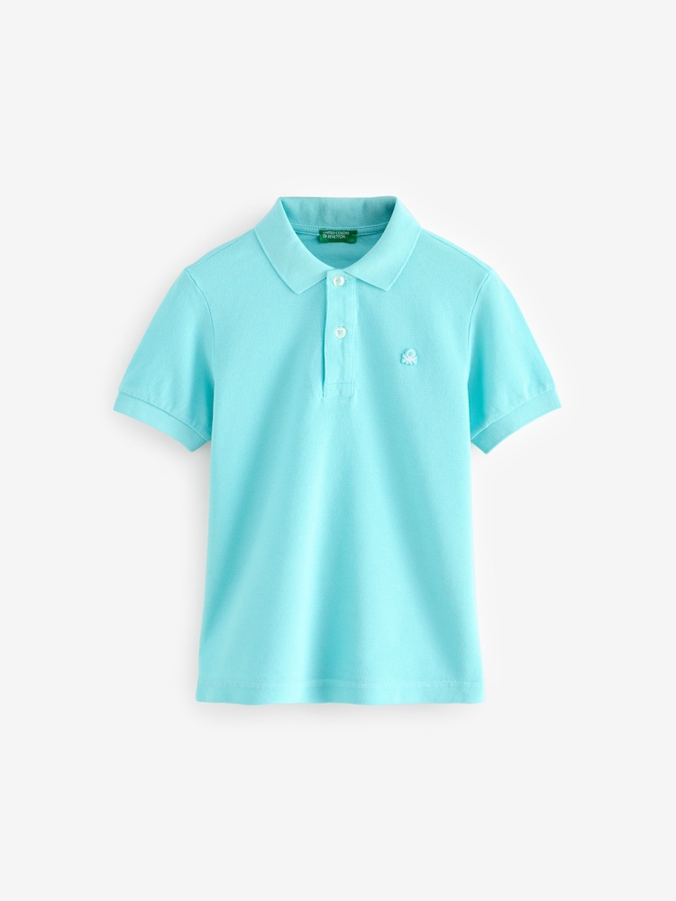 Benetton Boys Pique 100% Cotton Polo Shirt - Image 1 of 1