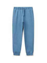 Benetton Boys Blue Drawstring 100% Cotton Joggers - Image 2 of 3
