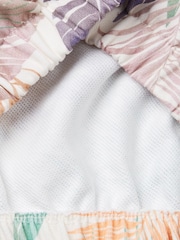 Benetton Girls All Over Pattern 100% Cotton White Sweatshirt - Image 3 of 3