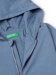 Benetton Boys Blue Long Sleeve Zip Up Jacket - Image 3 of 3