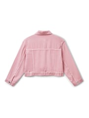 Benetton Girls Pink Cropped Jacket - Image 2 of 3