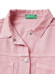 Benetton Girls Pink Cropped Jacket - Image 3 of 3