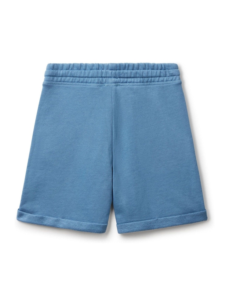 Benetton Boys Logo Drawstring Bermuda 100% Cotton Shorts - Image 2 of 3