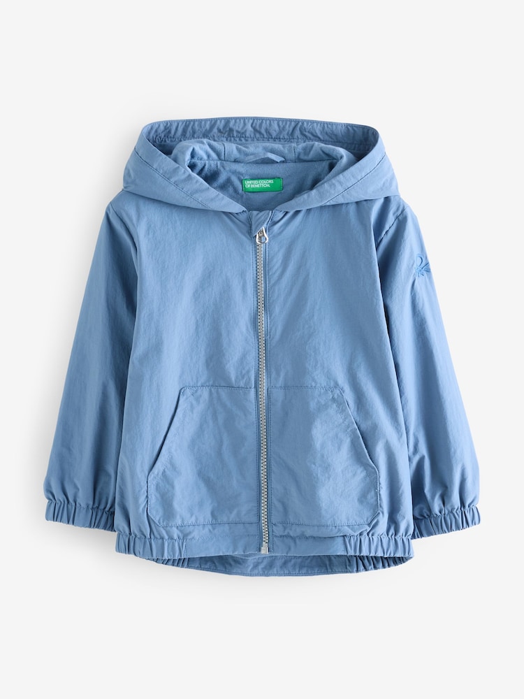 Benetton Boys Blue Zip Hoodie - Image 1 of 3