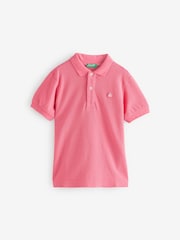 Benetton Boys Pique 100% Cotton Polo Shirt - Image 1 of 4
