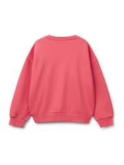 Benetton Girls Pull On Pink Heart Sweatshirt - Image 2 of 3