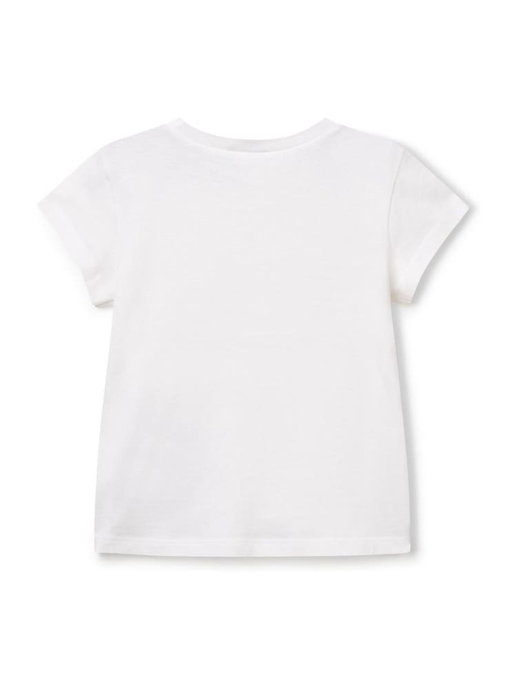 Benetton Girls Printed Applique 100% Cotton White T-Shirt - صورة 2 من 3 Benetton Girls Printed Applique 100% Cotton White T-Shirt - صورة 2 من 3