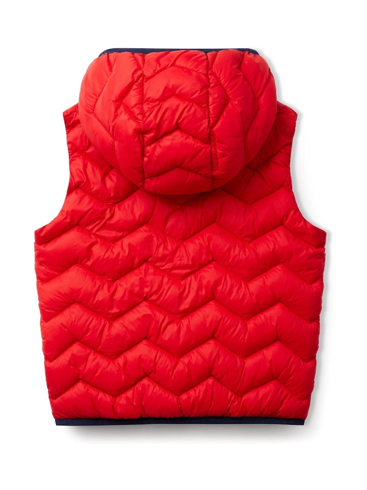 Rood - Benetton Younger Boys Puffer Gilet - Image 2 of 3